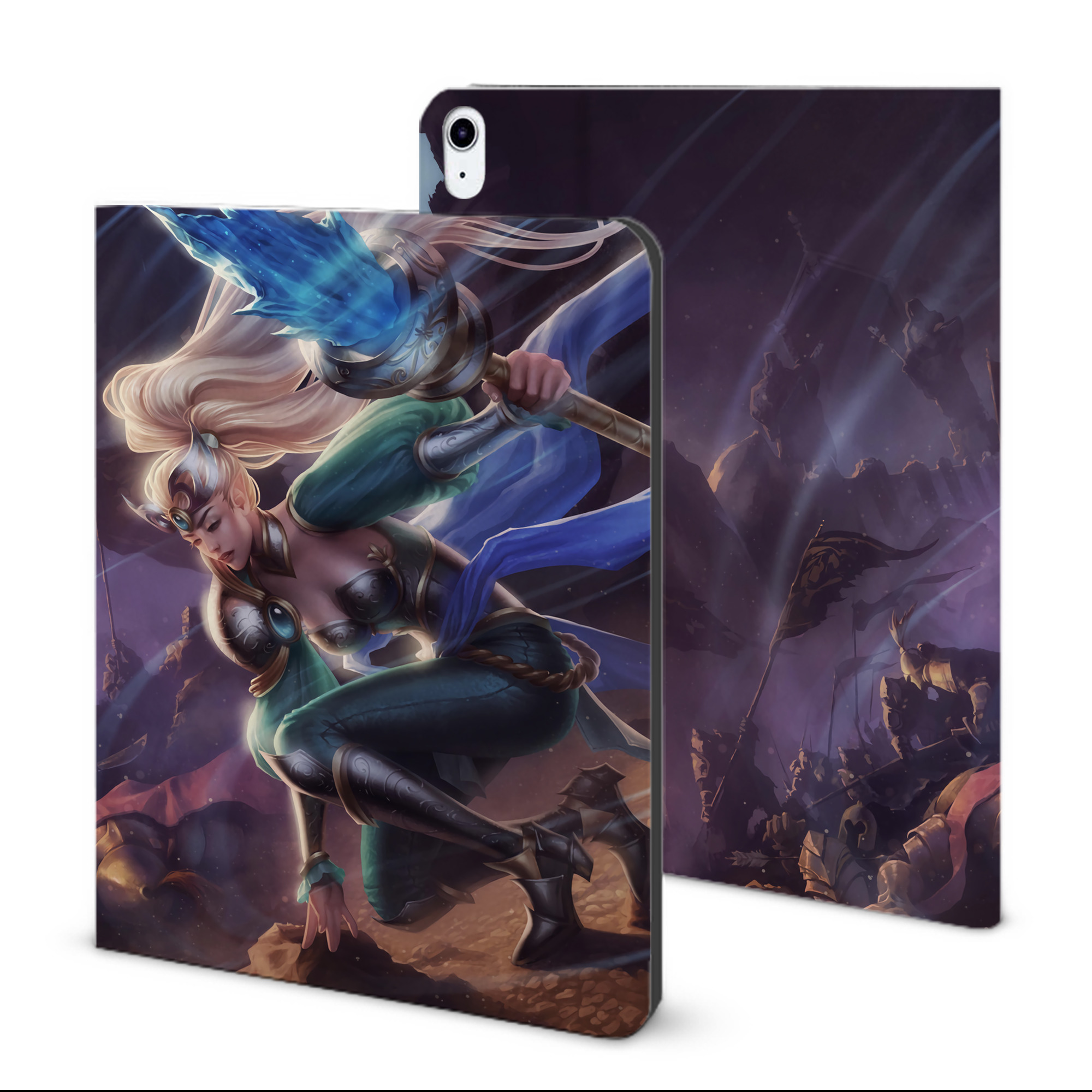 （画像用） リーグ・オブ・レジェンド League of Legends LOL IPad ケース ブック型 PUレザー TPU 耐衝撃 軽量 薄型 ペン収納なし 全面保護 IPad 各モデル対応